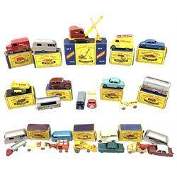 Lesney Matchbox 1-75 Series - twelve boxed models nos. 8b, 13b, 17c, 19a, 23c, 24a, 36a, 42a, 47a, 65a, 74a and Major Pack No.4; together with twelve unboxed models and an empty box