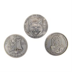 French Foreign Legion three plaques, 4th Comp.13th D.B.L.E. & Les Caporaux Chefs 13th D.B....