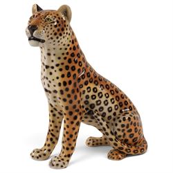 Ronzan fireside model of a cheetah, H37cm 