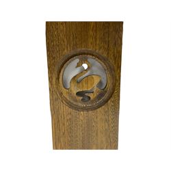 Ercol medium elm two tier wall plate rack, and additional Ercol two tier wall plate rack, with glass shelf and swan detail. 