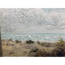 Sidney Eastlake (British 19th/20th century): 'Sand Dunes and Breakers', oil on canvas signed, titled on label verso 60cm x 90cm 
Provenance: with Stacy-Marks Ltd, label verso