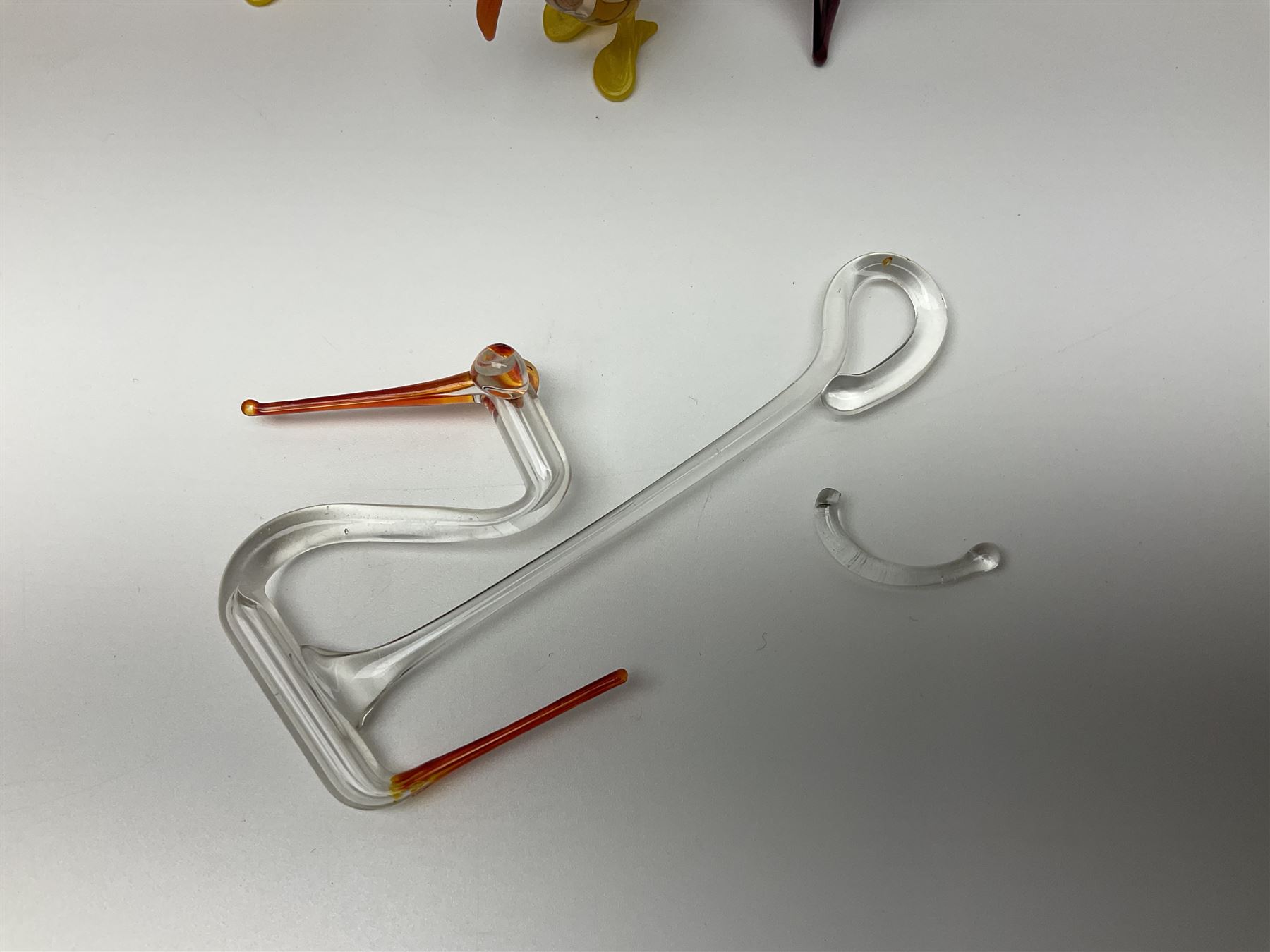 Large collection of hand-blown glass animals and figures, to include fish, birds, cats, dogs, monkeys etc