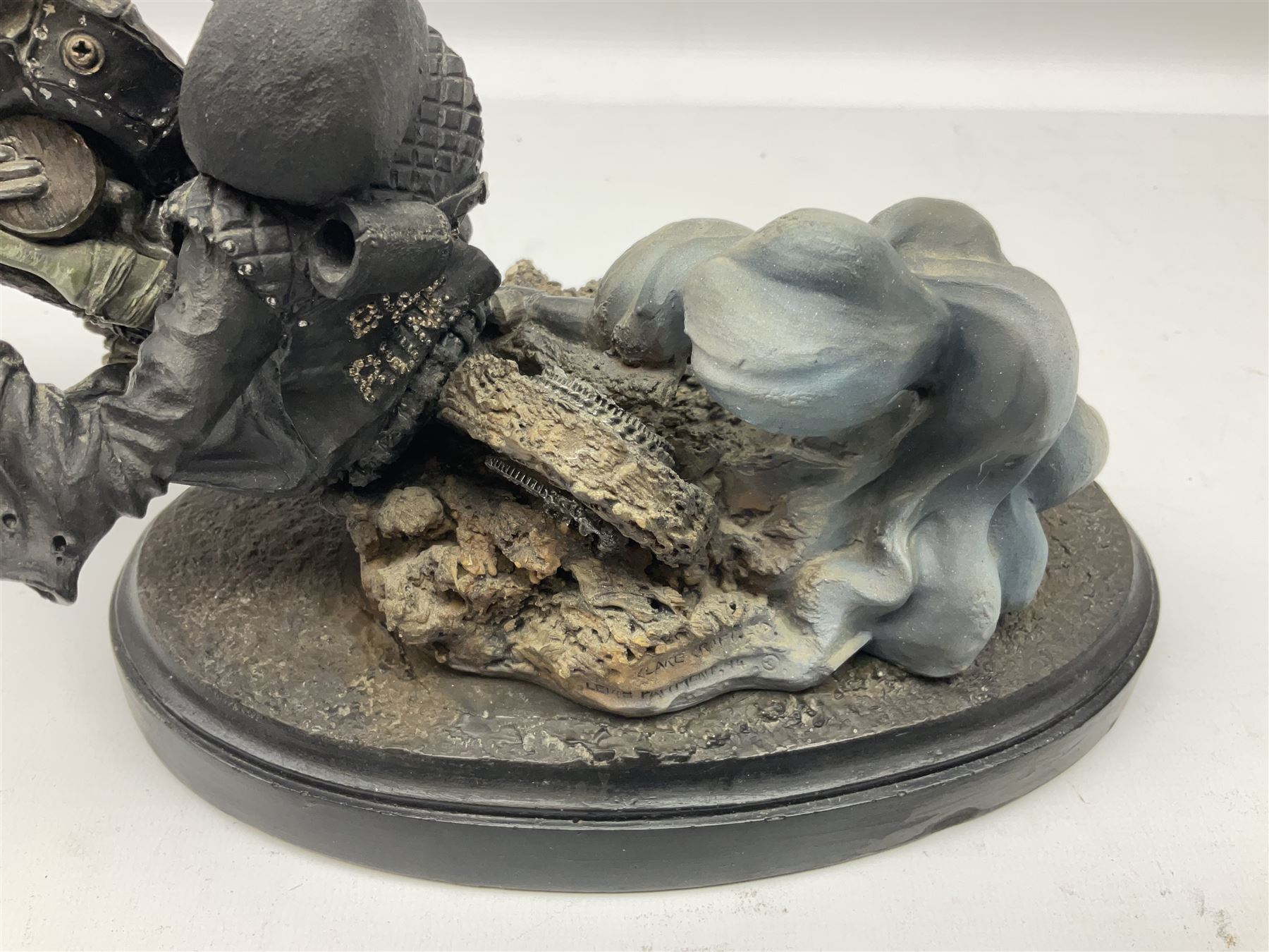 Terry Pratchett Discworld figure, Death on a Motorcycle DW44, designed by Clarecraft