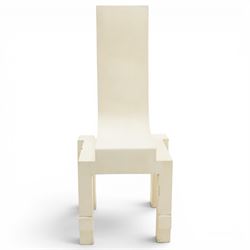 Robert Clatworthy RA (British 1928-2015): 'Chair', cast fibreglass resin sculpture in white finish, W58cm D58cm H128cm
Provenance: Illustrated on page 120 of the artist's catalogue raisonne; gifted directly by the artist to the vendor's partner