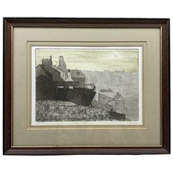 Dennis Watling NDD ATD (British Contemporary): 'Winter - Whitby', limited edition etching with aquatint signed titled dated 1980 and numbered 12/20 in pencil 19cm x 27cm 