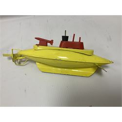Sutcliffe ‘Sea Wolf’ clockwork atomic submarine, boxed; Mamod SP2 Steam Engine, lacking chimney; with quantity of playworn die-cast vehicles to include Corgi, Matchbox etc