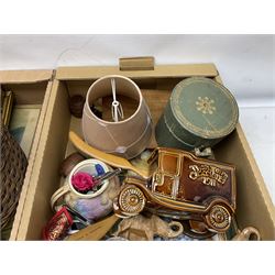The National Comprehensive Family Bible, coloured and black and white plates, together with Jessop Atlantic tripod, brass candlestick and other collectables, in three boxes 