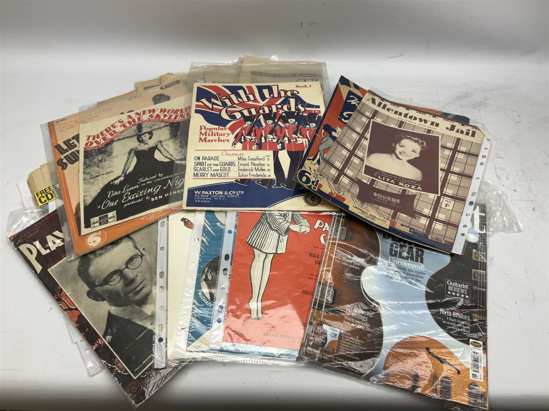 TFR SPOKE 05/09/23 AGREED RTV BEVERLEY - Collection of ephemera to include five copies of Palestine post newspapers from 1938, approximately fifty world bank notes, sheet music, postcards from 1910-1959 etc