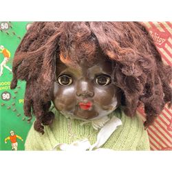 Ideal 'Tank Command' battle action game; boxed; Kay 'Pin Football' bagatelle game; Coleco Cabbage Patch Kids 'Carita Aleen' doll; boxed with certificate; and Palitoy composition head and body doll; boxed (4)