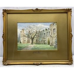 Albert H Findley (British 1880-1975): 'Castle House' and 'Leicester Abbey', two watercolours signed, titled on mount 18cm x 27cm (2)