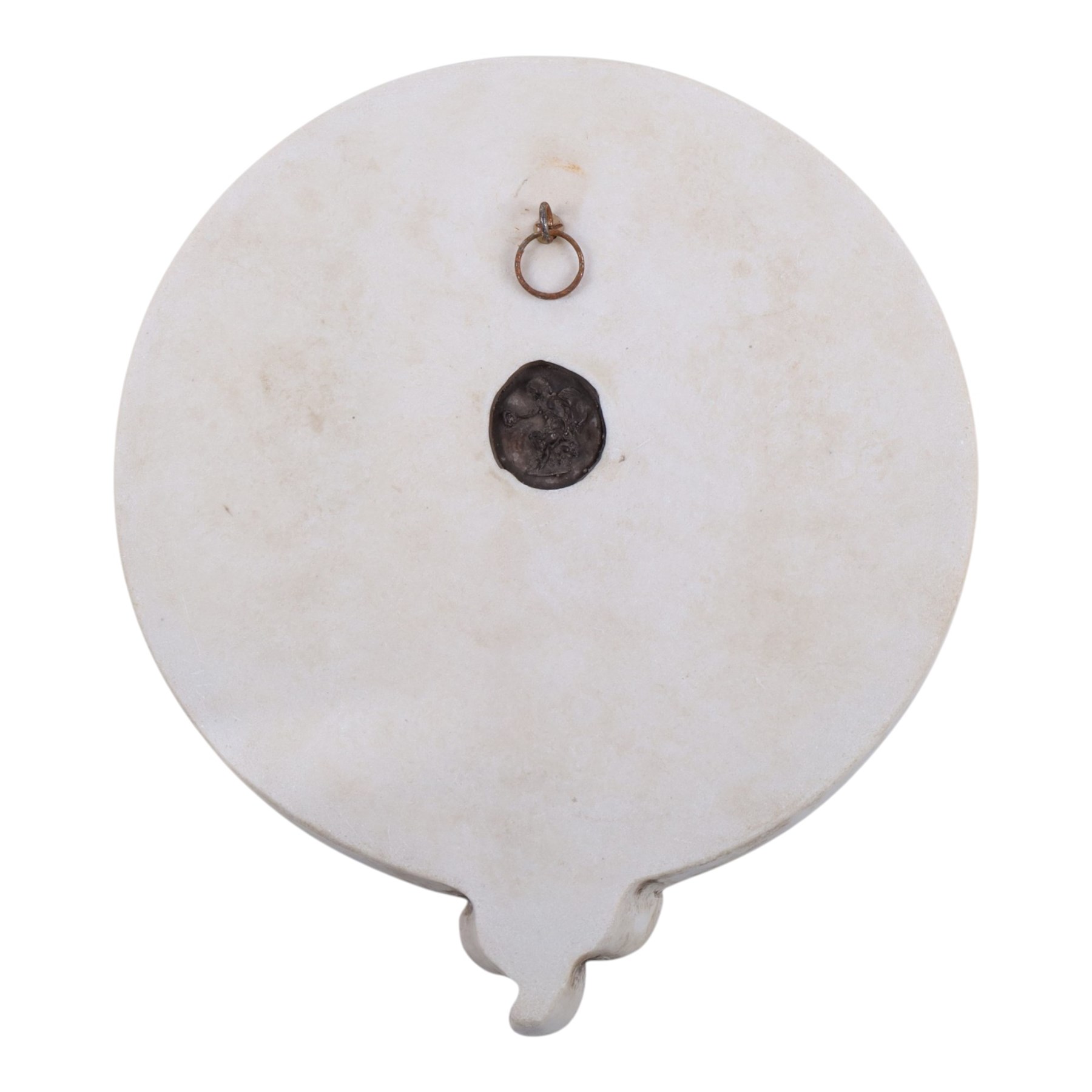 Set of six Art Nouveau style resin plaques , D20cm