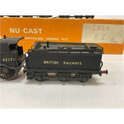 ‘00’ gauge - two kit built steam locomotive and tenders comprising Class K2 2-6-0 no.61763 finished in BR black with Nu-Cast box; Class D2 4-4-0 no.62172 finished in BR black (2) 