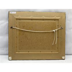 Gwilym John Blockley RI PPPS NEAC RWA (British 1921-2002): Abstract Landscape, mixed media signed 29cm x 38cm