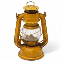 LNER Welch patent international signals lamp No711206, LMS lamp with bullseye lens, B.R.(M) lamp, another railway lamp, oval plate'15' and an LNER tin