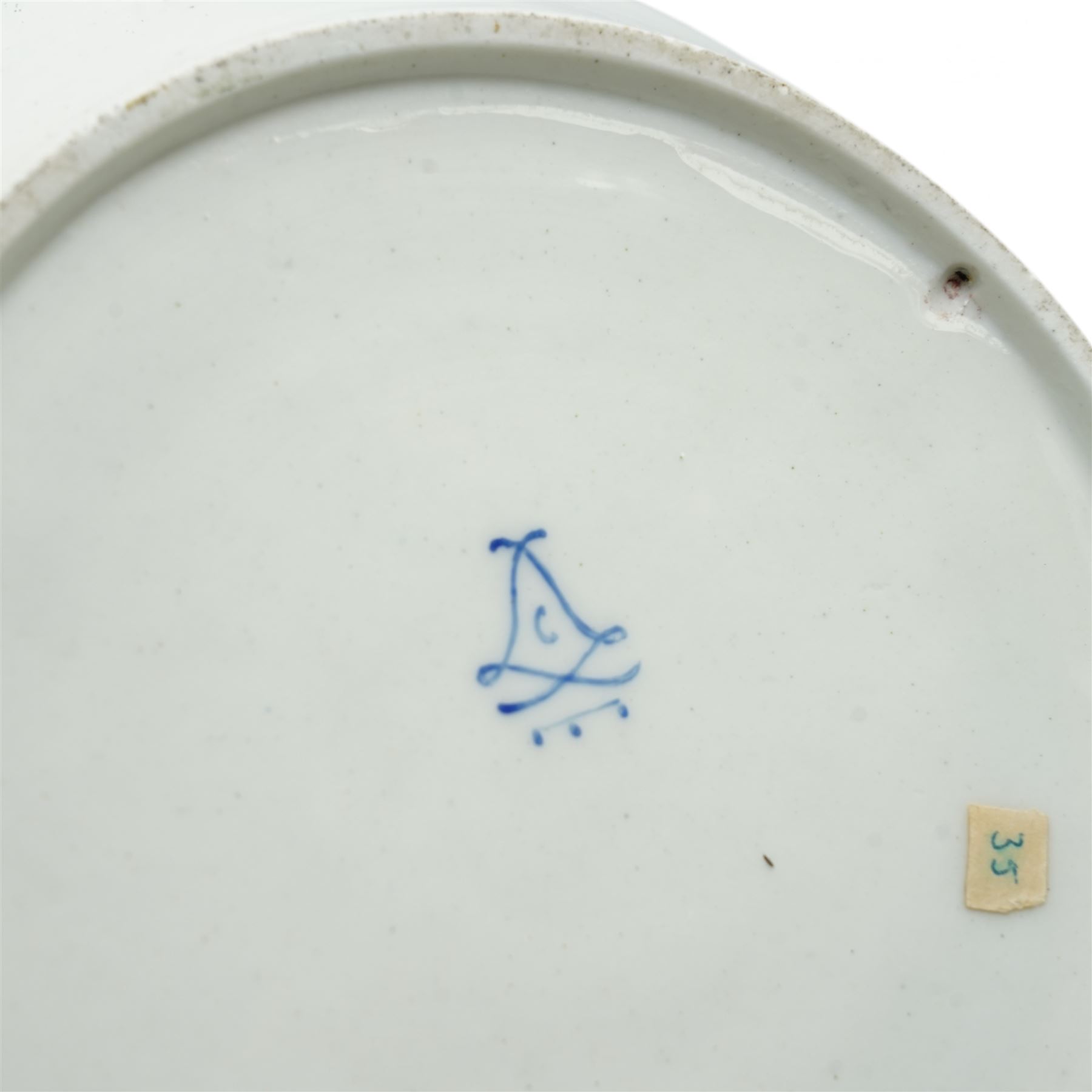 19th century Sevres type floral painted bowl with panels of flowers interspersed with small panels of pink rosebuds surrounded by trailing leaves D20cm with Sevres mark to base