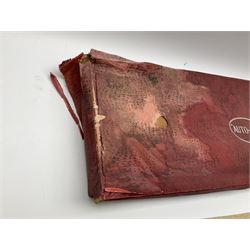 'Auto Gee' painted metal and stained wood horse racing game by Wells, London,  with some markers and horse, length 87cm