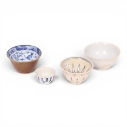 Four Hoi an Hoard miniature vases and a bowl, together with three other tea bowls 