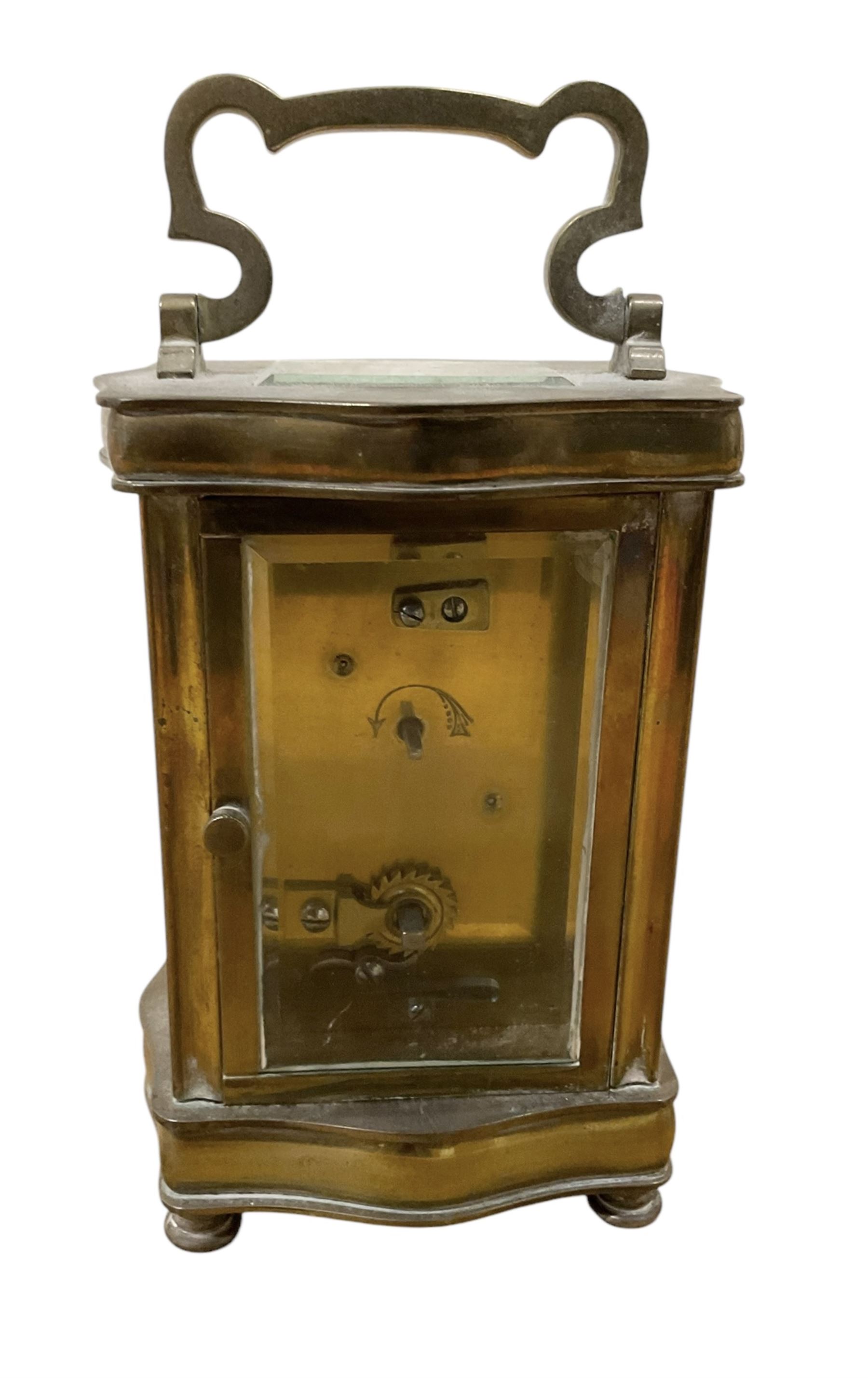 Late 19th century French carriage clock with a lever platform escapement.