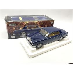 A Paragon Models 1/18 scale boxed model of a Rolls Royce Silver Shadow MPW 2-door coupe, in the original card box