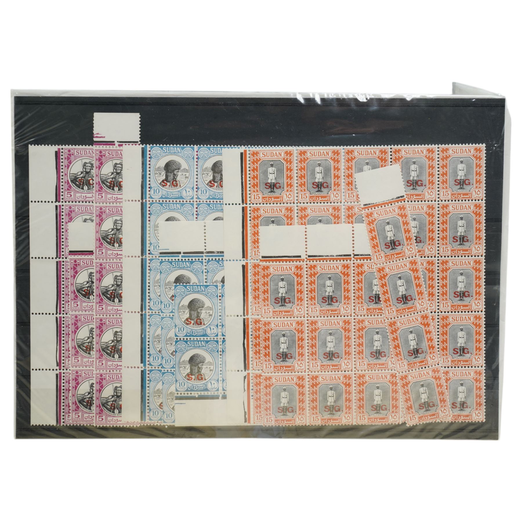 19th Century and later Sudan stamps, including 'Soudan' overprints on Egypt, various sets or part sets with values to twenty milliemes, 'SG' perfins and overprints, Air Mail and other covers etc, housed on album pages