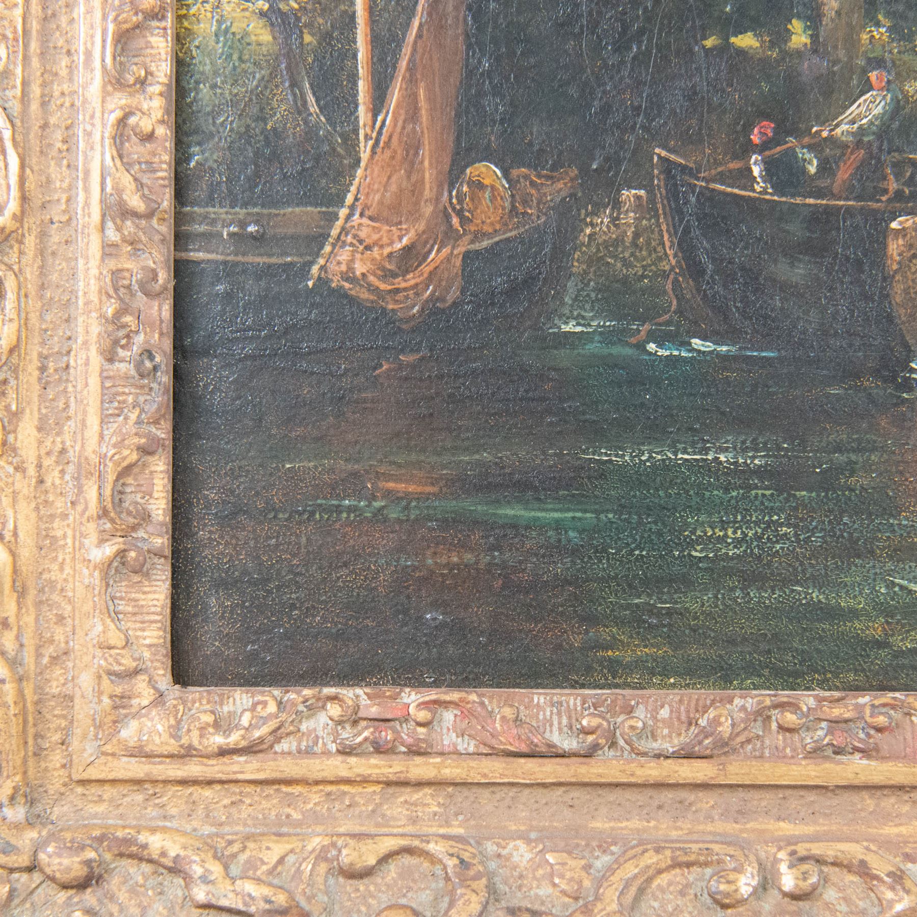 Joseph Paul (British 1804-1887) after John Constable (British 1776-1837): 'View on the Stour near Dedham', early 19th century oil on canvas c.1840 unsigned, labels verso 42cm x 53cm 
Provenance: with The City Gallery, London