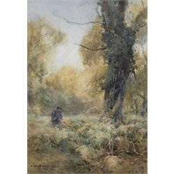 Owen Bowen (Staithes Group 1873-1967): The Gamekeeper, watercolour signed and dated 1905, 47cm x 33cm