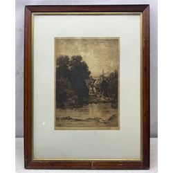 John Firthwood aka John Fullwood (British 1854-1931): Landscape and River Scenes, set of four etchings signed in pencil, one labelled 'Fullwood' verso max 22cm x 40cm (4) 