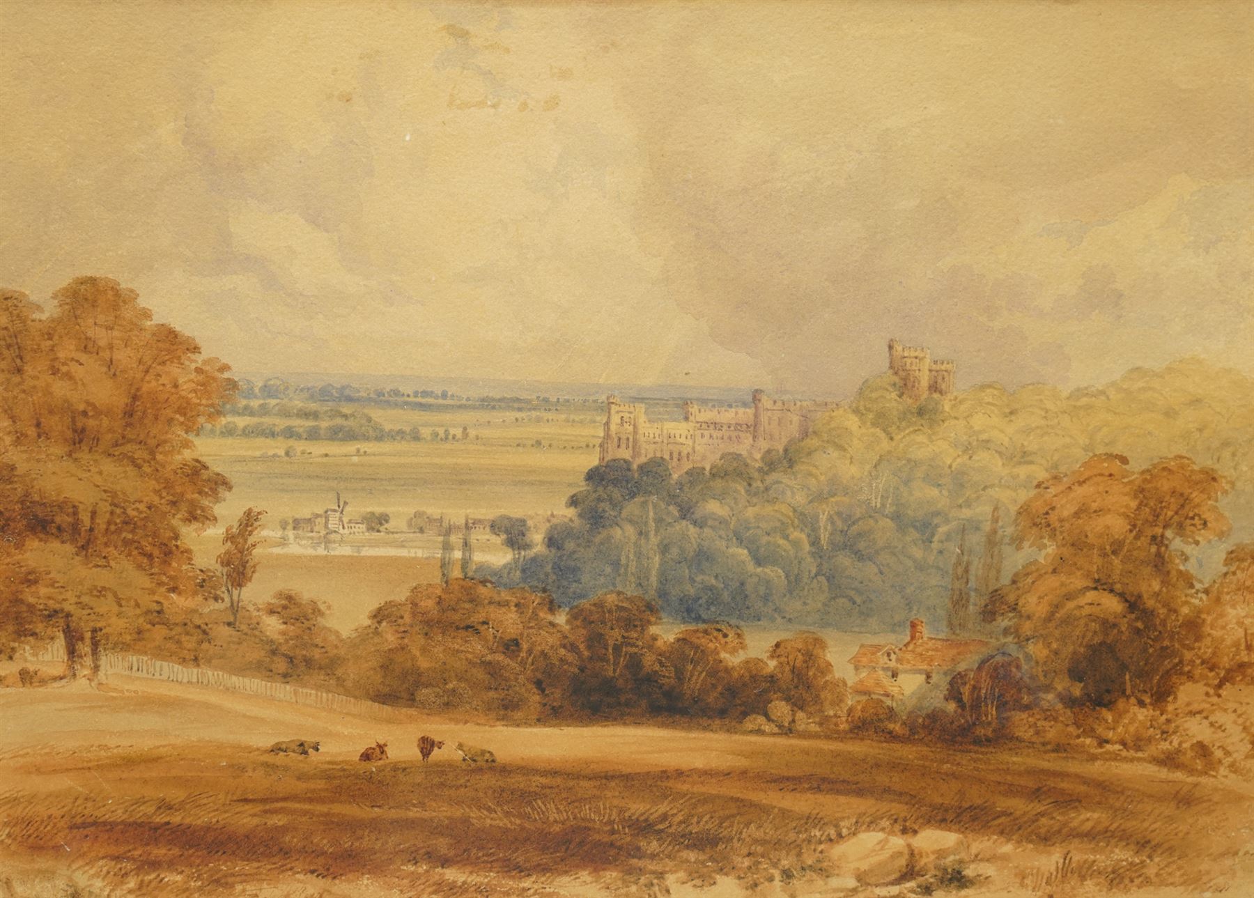Anthony Vandyke Copley Fielding (British 1787-1855): 'Arundel Castle', watercolour faintly signed, titled and attributed on Fine Art Society verso 25cm x 36cm
Provenance: Kirkham Hall