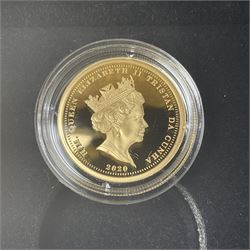 Queen Elizabeth II Tristan Da Cunha 2020 '50th Anniversary Gold Sovereign Prestige Set' comprising full sovereign, half sovereign, quarter sovereign and one-eighth sovereign, cased with certificate 