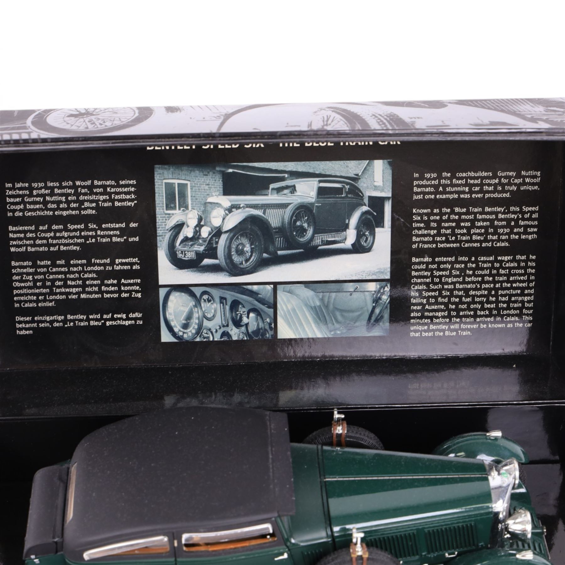 Minichamps 1:18 scale Bentley Speed Six - The Blue Train Car, boxed