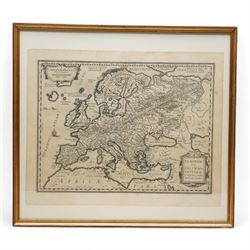 Abraham Ortelius (Belgian 1527-1598): 'Europam sive Celticam Veterem' (Celtic Europe), early 17th century engraved map pub. 1619, 42cm x 53cm