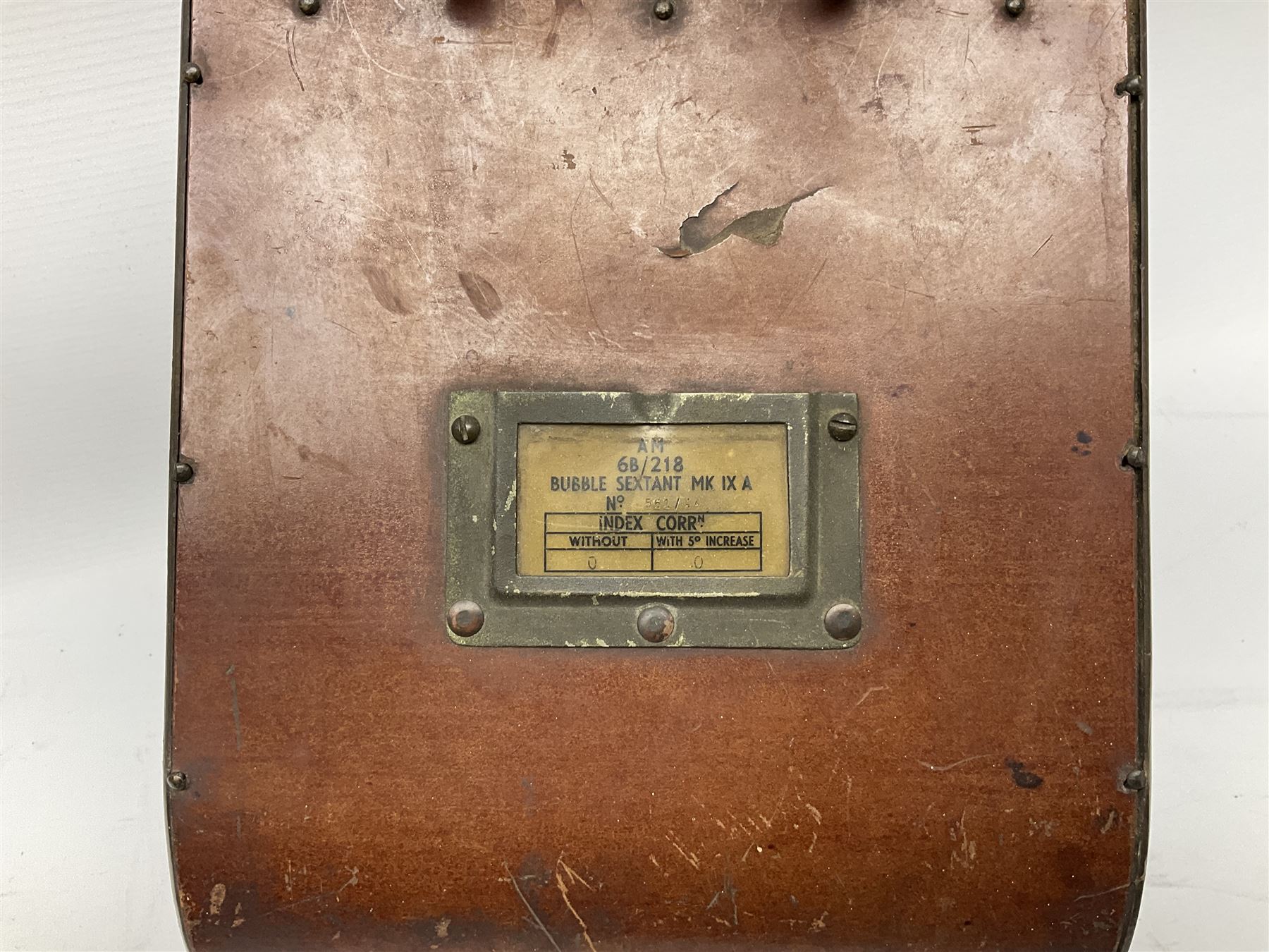 WW2 Air Ministry Bubble Sextant Mk. IXA 6B/218 No.561/44 in original box; and Air Ministry Lamp Signalling Type 