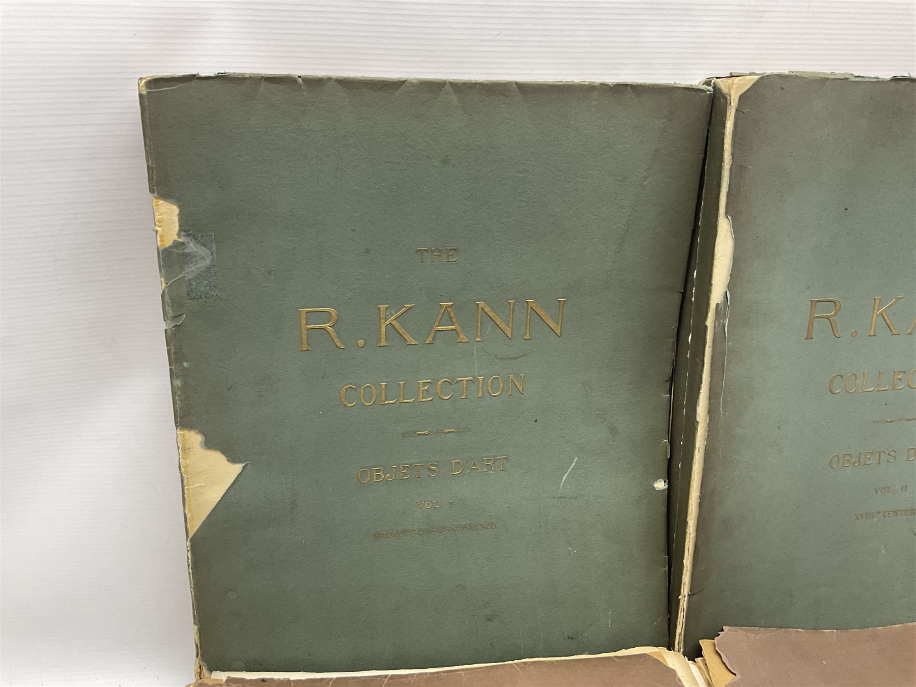 The R. Kann Collection, Objects D/Arts Vol I, Middle Age and Renaissance, and Vol II XVIIIth Century, together with The R. Kann Collection, Pictures, Vol I & Vol II, Paris, Charles Sedelmeyer 1907, photogravure plates