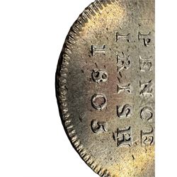 George III Irish 1805 five pence bank token