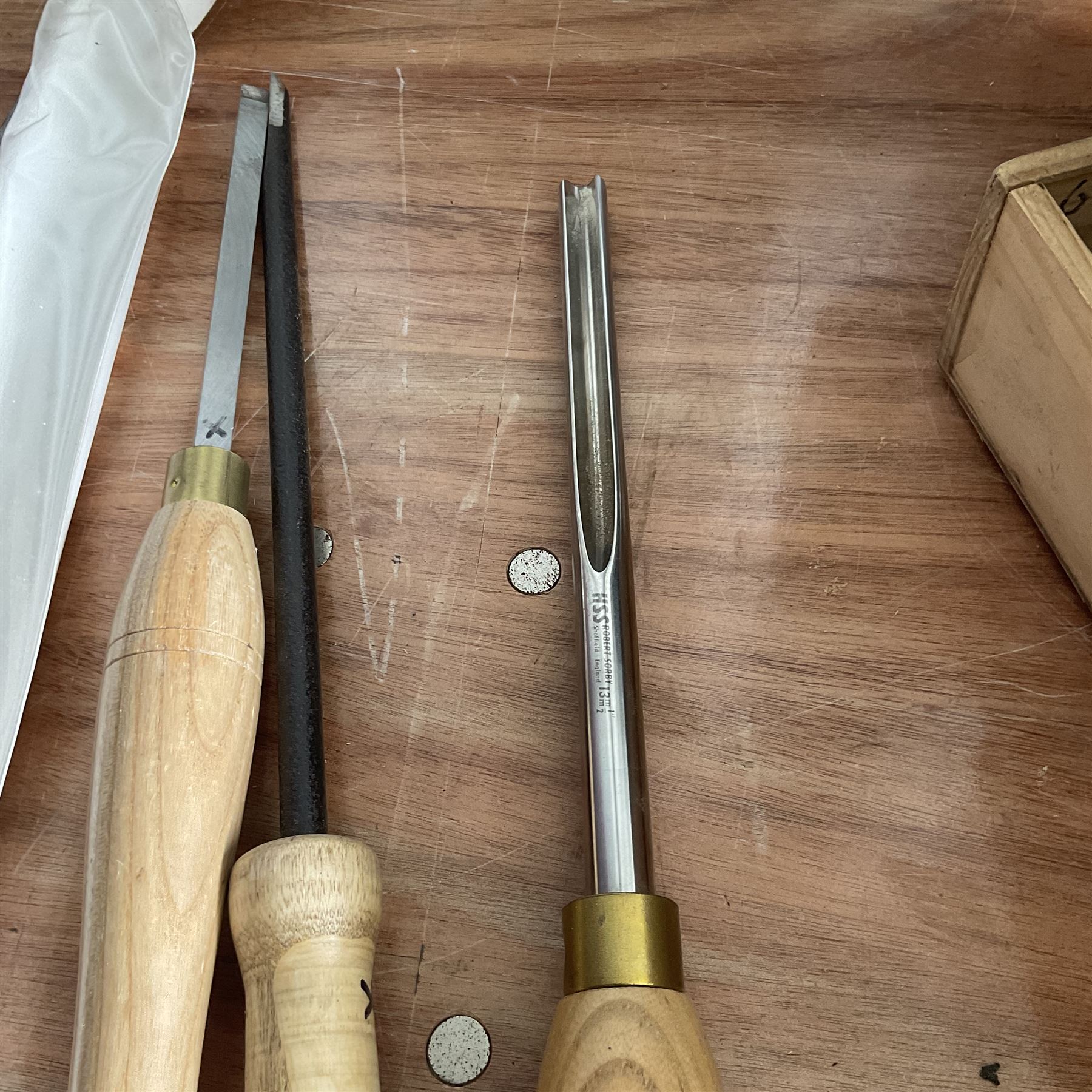 Robert Sorby and other wood turning chisels THIS LOT IS TO BE