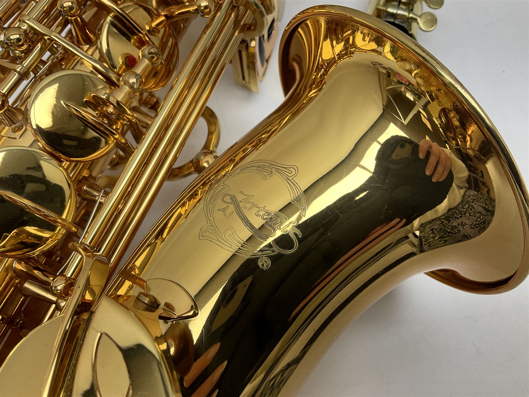 Trevor James Artemis A1 brass alto saxophone AL11572, serial no.321041; in lightweight carrying case with accessories