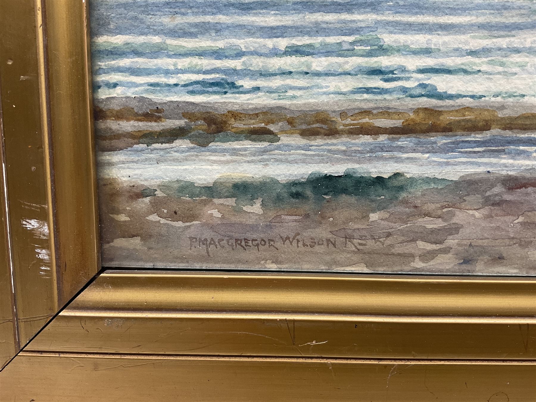 Peter MacGregor Wilson (Scottish 1856-1928): Lone Boat near the Isle of Mull, watercolour 30cm x 50cm