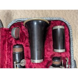 Carlo Ricordo bowl back mandolin, Selmer clarinet and a Boosey & Hawkes clarinet, all cased