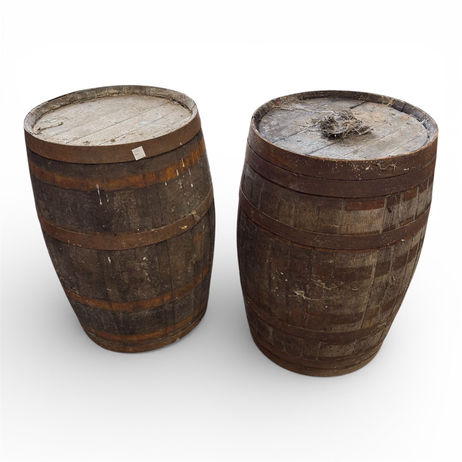 Three Rustic oak coopered barrels