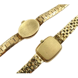  Avia 9ct gold ladies bracelet wristwatch and Churchill 9ct gold bracelet wristwatch, both hallmarked  