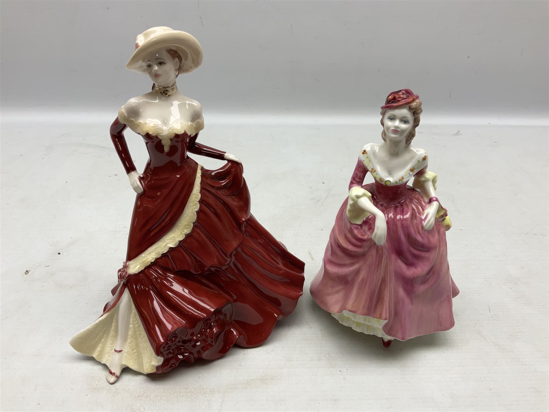 Ten Coalport figures, to include Language of Flowers, Marilyn, Token of Love,  I'll never forget you etc