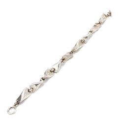 Georg Jensen 'Butterfly' bracelet designed by Edvard Kindt-Larsen, no. 104, London import ...