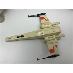 Star Wars - vintage vehicles comprising Rebel Armoured Snowspeeder and Tri-pod Laser Cannon; both boxed; Rebel Transport with 3 3/4