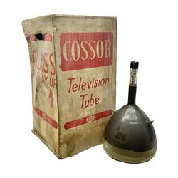 Cossor cathode ray television tube, serial no. 896456, in original box, tube H43cm