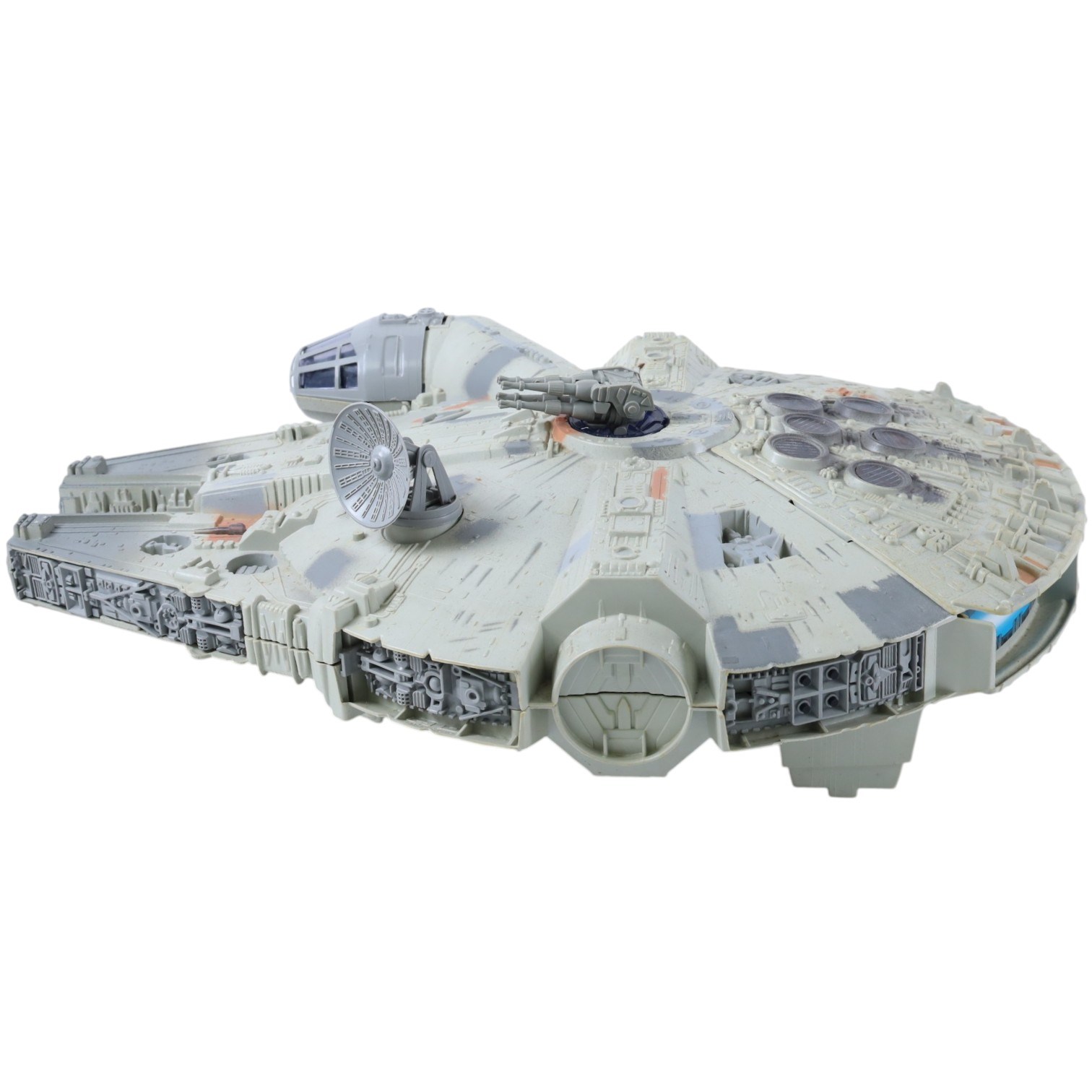Two Star Wars Millennium Falcon models, comprising Kenner Power of the Force and a custom painted example, largest L72cm