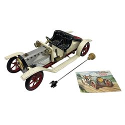 Mamod SA1 Steam Roadster, in cream and red, with original leaflet