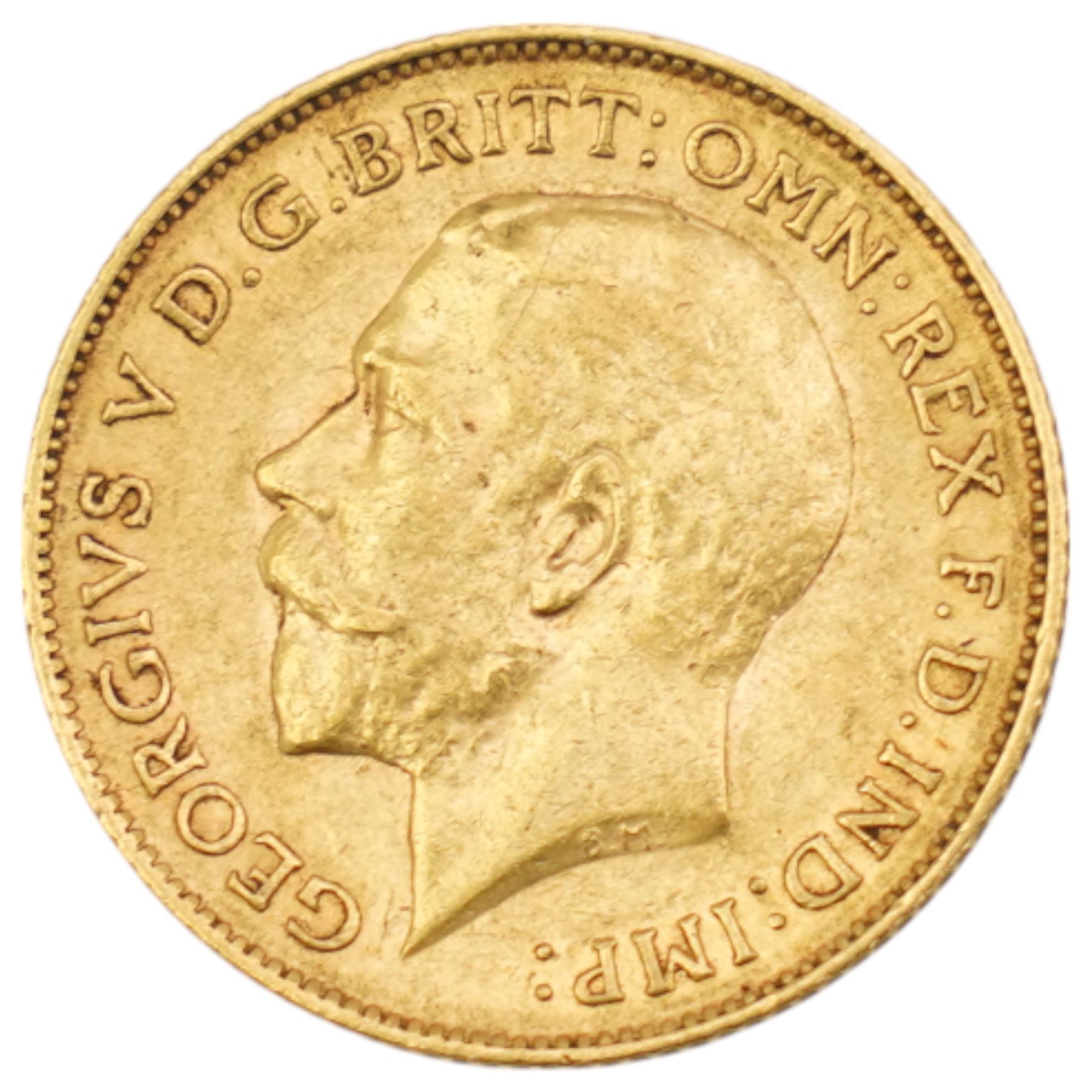 King George V 1912 gold half sovereign coin