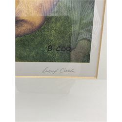 Beryl Cook (British 1926-2008): 'Joggers', colour print signed in pencil with Fine Art Trade Guild blindstamp, pub. Alexander Gallery Publications Ltd Bristol 46cm x 38cm