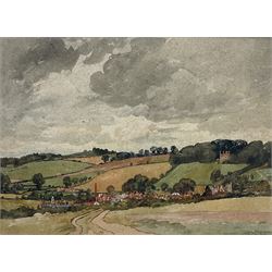 Alfred W Rich (British 1856-1921): Old Amersham Buckinghamshire, watercolour signed, inscribed on label verso 27cm x 37cm