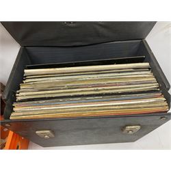 Composite figure of a Roman chariot, together with Olympia NK4040 camera, sewing machine and other collectables, in two boxes  